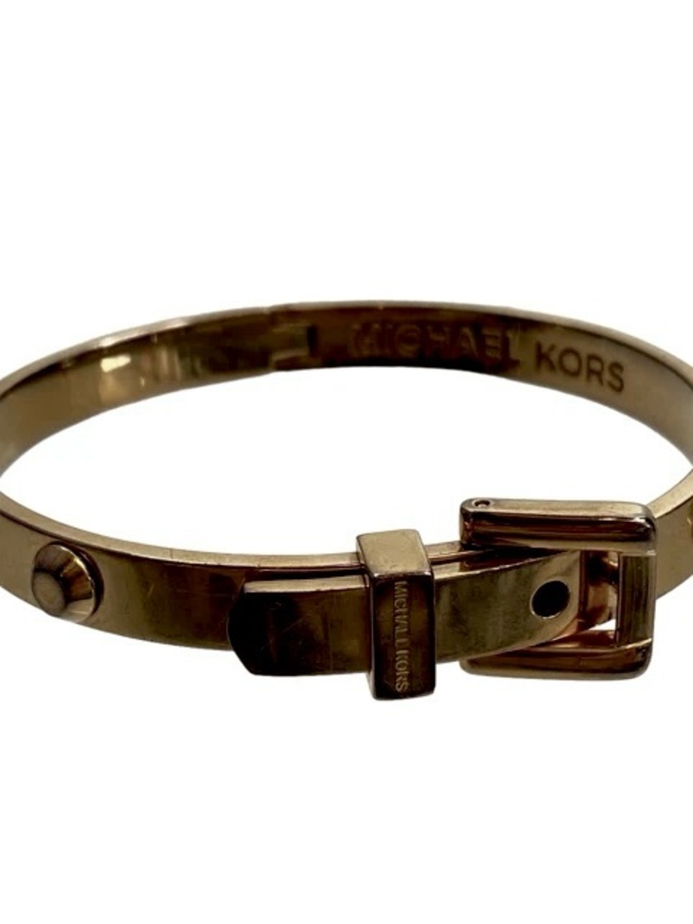 NWOT Michael Kors Brown Gold Astor Stud-Accent Bangle Bracelet